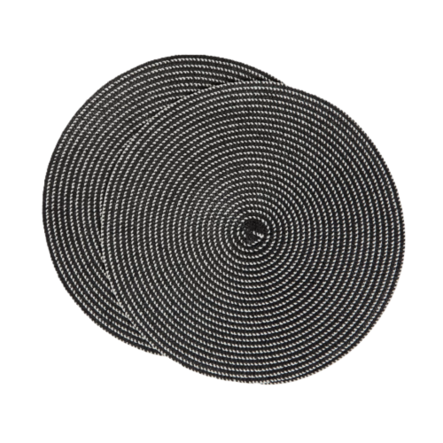 Przejdź do produktu Podkładki pod talerz ekologiczne z juty – 2 szt., czarne