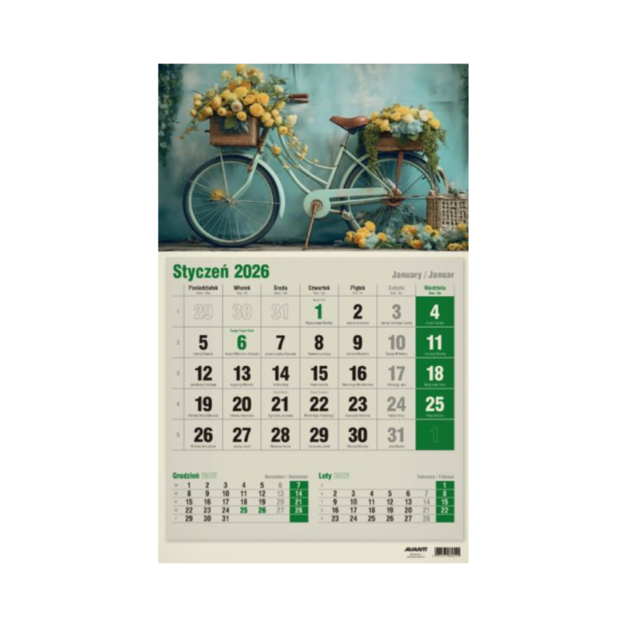 Kalendarz ekologiczny 2026 – jednodzielny, wzór 2