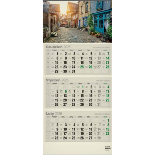 Przejdź do produktu Kalendarz ekologiczny 2026 – trójdzielny, wzór 1