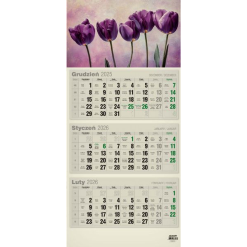 Przejdź do produktu Kalendarz ekologiczny 2026 - trójdzielny, wzór 3