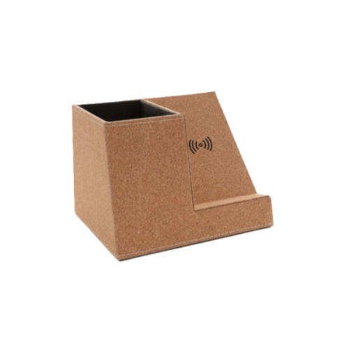 Przejdź do produktu Przybornik na biurko ekologiczny z korka – z ładowarką 5 W