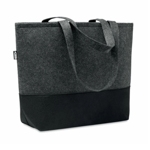 Przejdź do produktu Torba ekologiczna z filcu RPET - grafitowo-szara