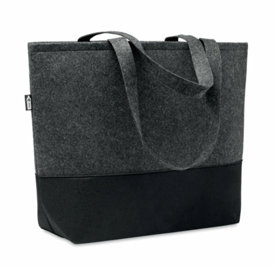 Torba ekologiczna z filcu RPET - grafitowo-szara