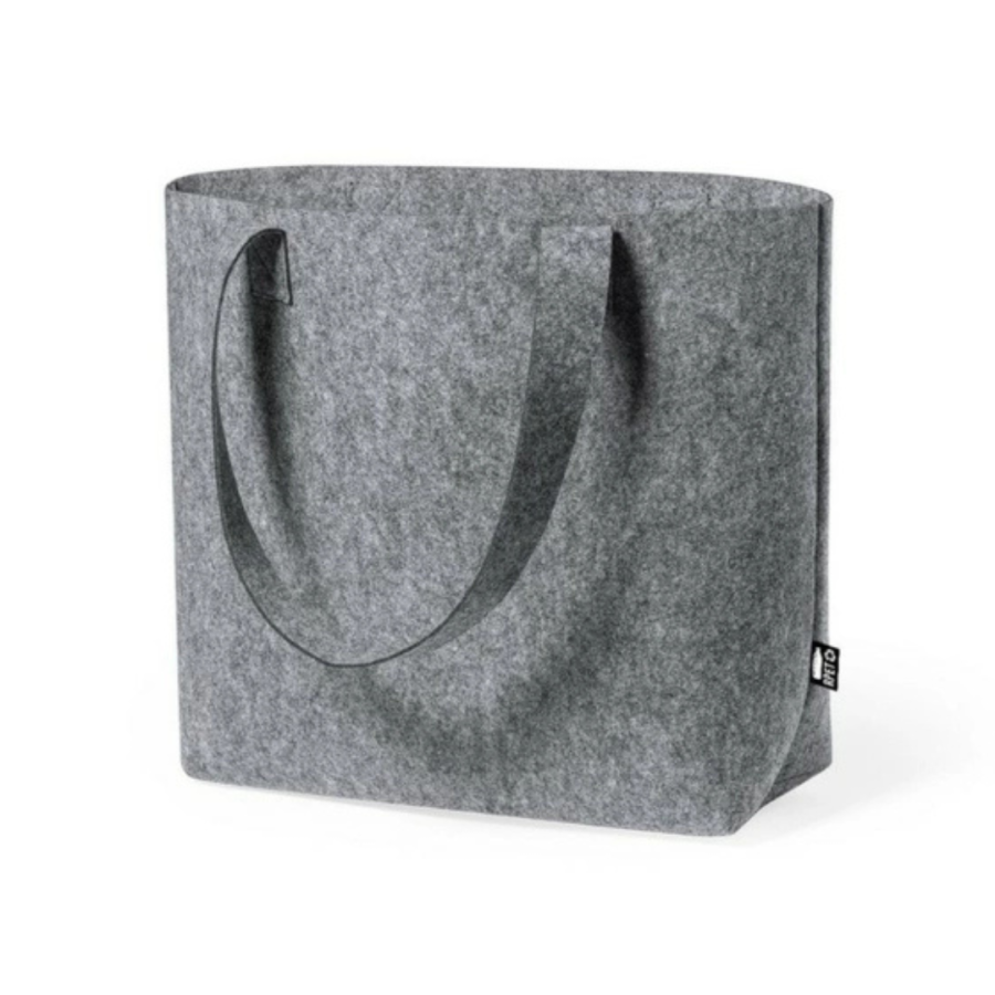 Torba ekologiczna z filcu RPET - 42 x 31 x 11,5 cm, szara