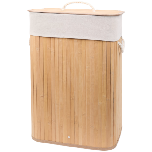 Przejdź do produktu Kosz na pranie ekologiczny z bambusa - biały wkład
