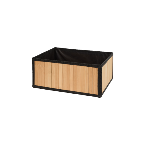 Przejdź do produktu Kosz do przechowywania ekologiczny z bambusa 29 × 23 × 14 cm - czarny wkład