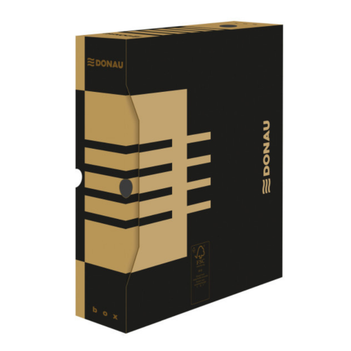 Przejdź do produktu Karton archiwizacyjny ekologiczny 80 mm – czarno-brązowy