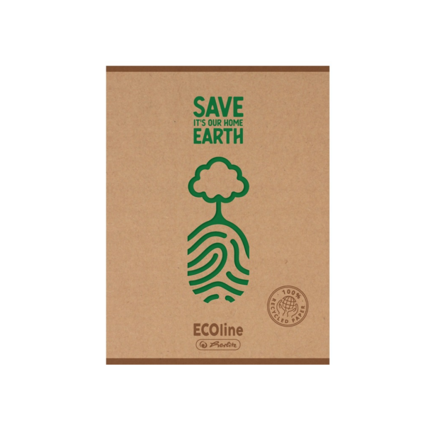 Zeszyt ekologiczny A5, 60 kartek w kratkę – zielone drzewo