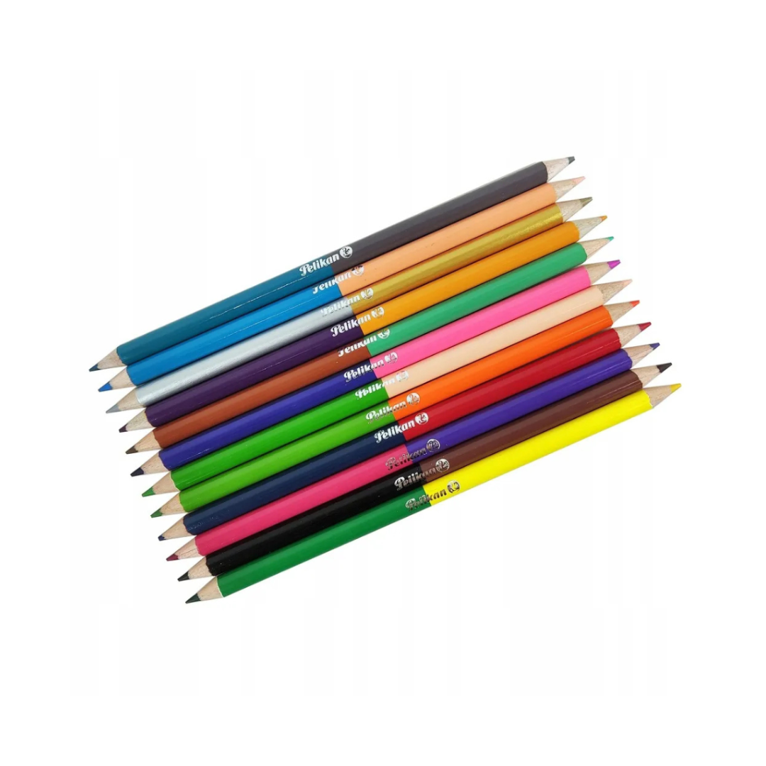 Kredki ekologiczne dwustronne - 12 szt. - zdjęcie 2